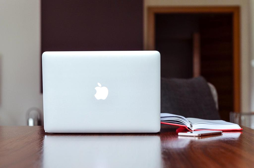 Modern workspace with technology and planning tools